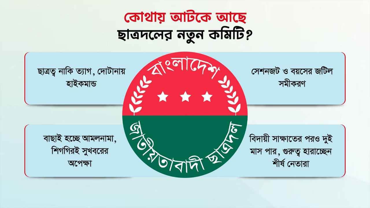 কোথায় আটকে আছে ছাত্রদলের নতুন কমিটি?