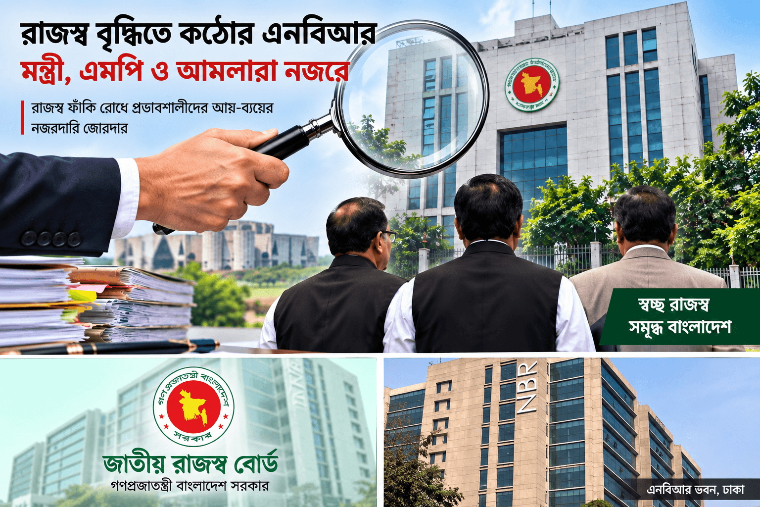 রাজস্ব বৃদ্ধিতে কঠোর এনবিআর, নজরে মন্ত্রী-এমপি ও আমলারা