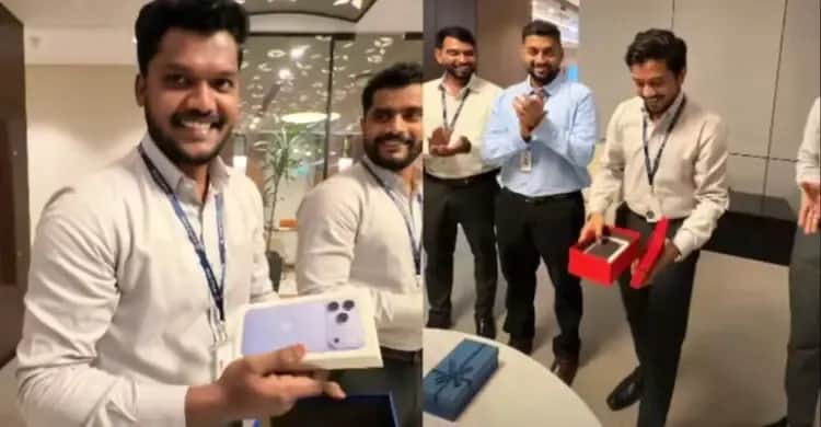 অফিসের প্রত্যেক কর্মীকে আইফোন উপহার দিলেন বস, ভিডিও ভাইরাল