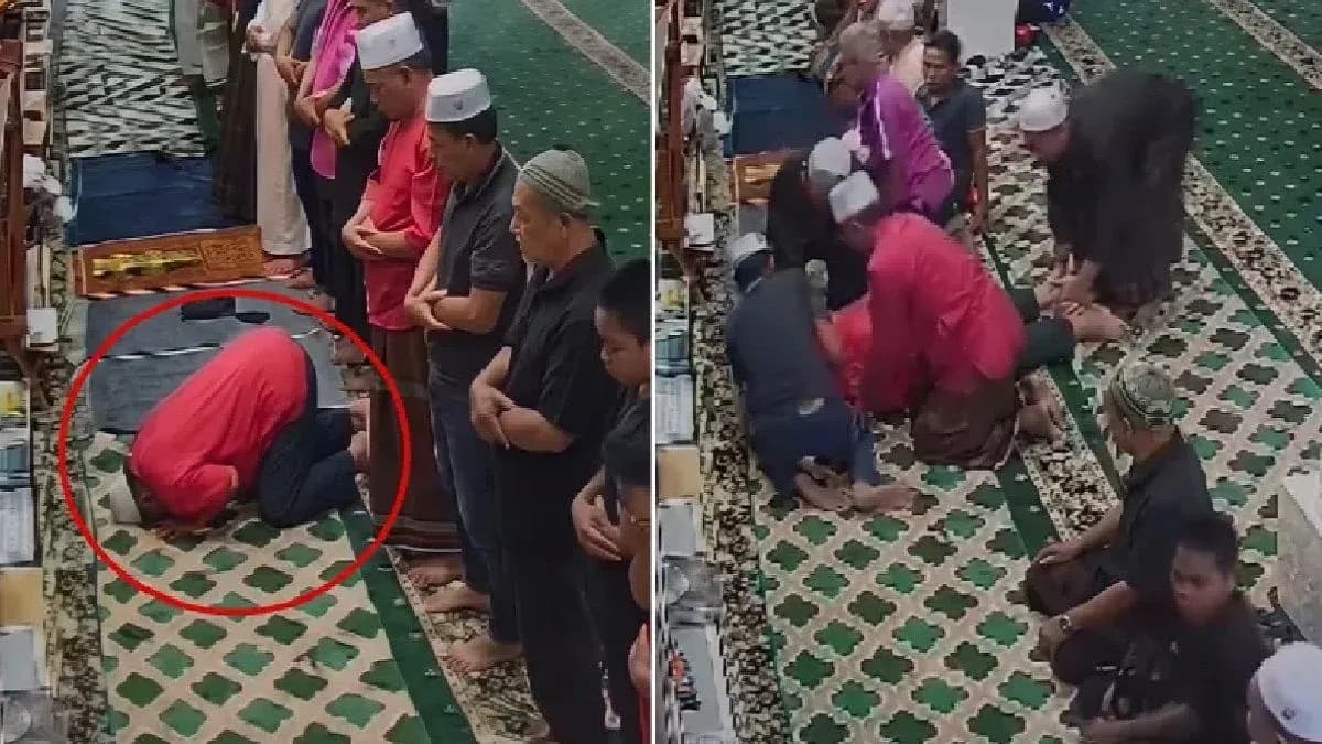 সিজদা থেকে ওঠেননি যুবক, সিসিটিভিতে ধরা পড়ল মুসল্লির শেষ মুহূর্ত