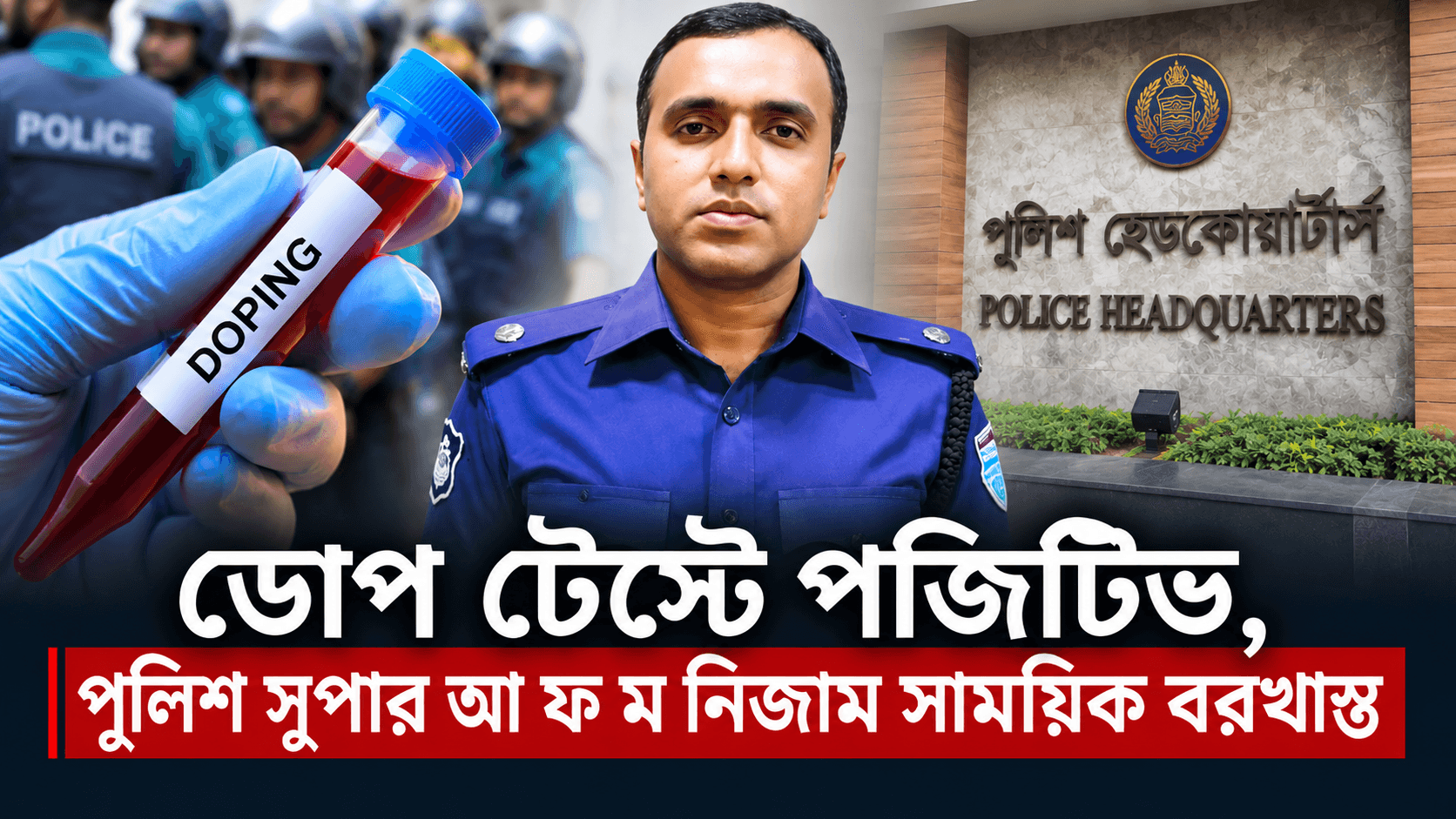 ডোপ টেস্টে পজিটিভ, পুলিশ সুপার আ ফ ম নিজাম উদ্দিন সাময়িক বরখাস্ত