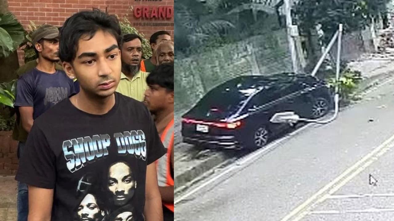 চালকের আসনে থাকা কিশোর অবশেষে গ্রেপ্তার