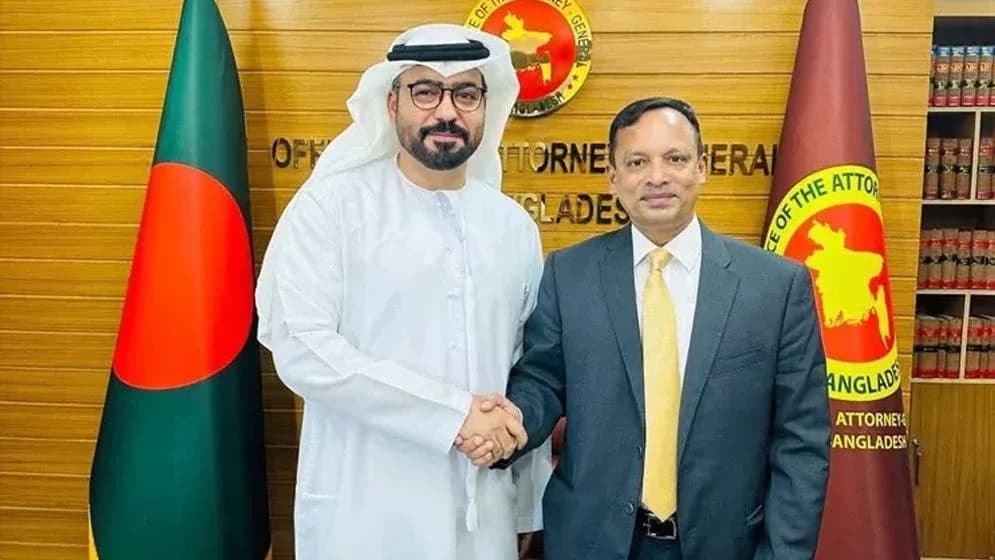 অ্যাটর্নি জেনারেলের সঙ্গে সংযুক্ত আরব আমিরাতের রাষ্ট্রদূতের সাক্ষাৎ