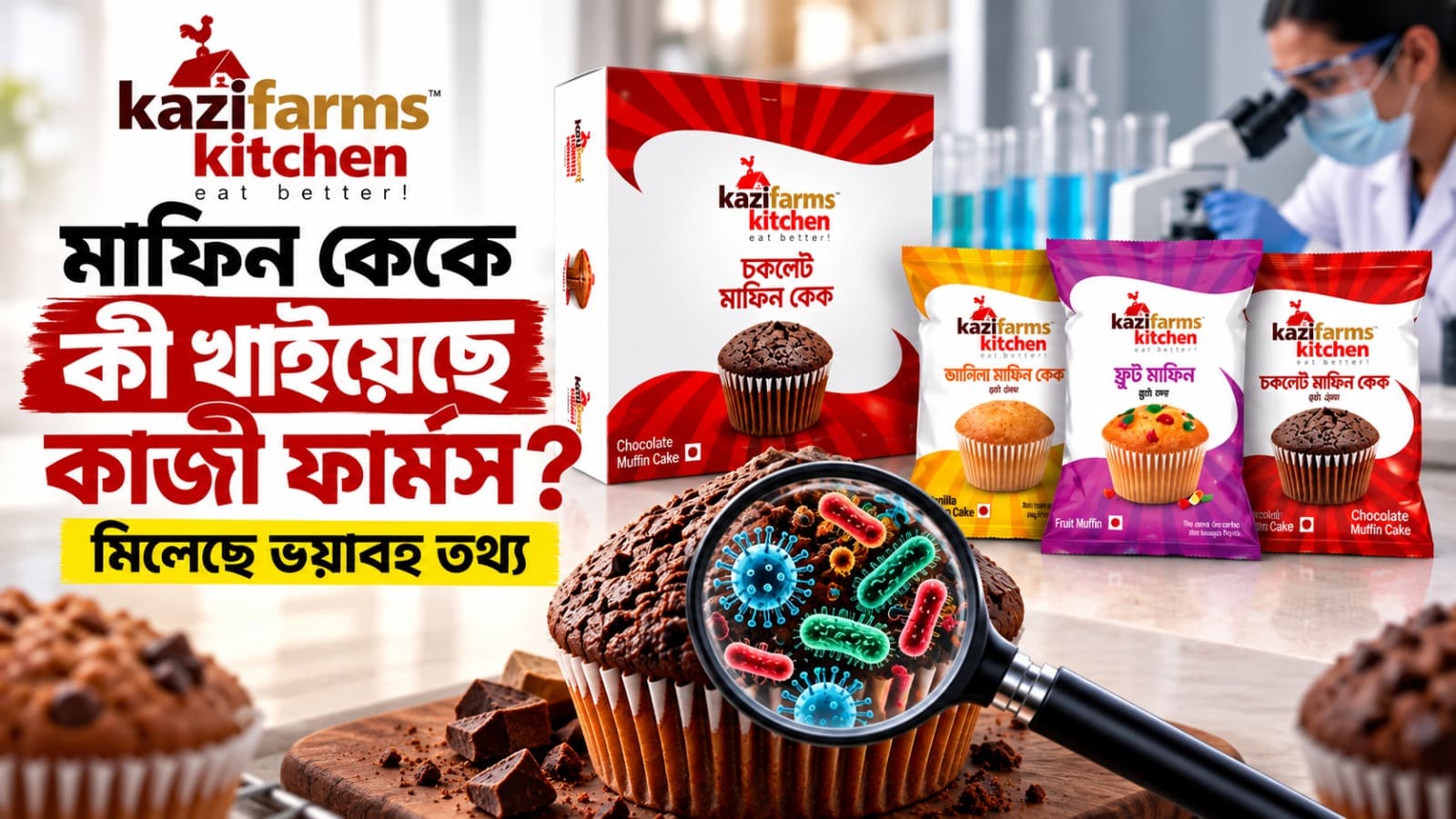 কাজী ফার্মসের মাফিন কেক নিয়ে ভয়াবহ তথ্য, ৮ লাখ টাকা জরিমানা