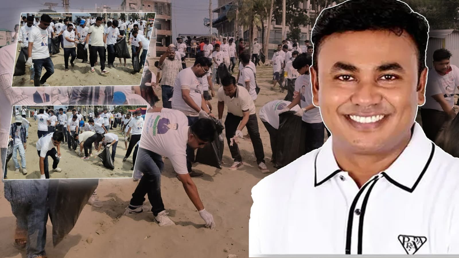 কুয়াকাটা সৈকত পরিষ্কারে ছাত্রদল নেতা আমান, সাপ্তাহিক অভিযানের নির্দেশ