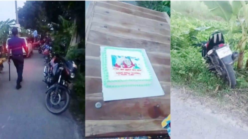 কেক রেখে পালাল ছাত্রলীগ-যুবলীগের নেতাকর্মীরা