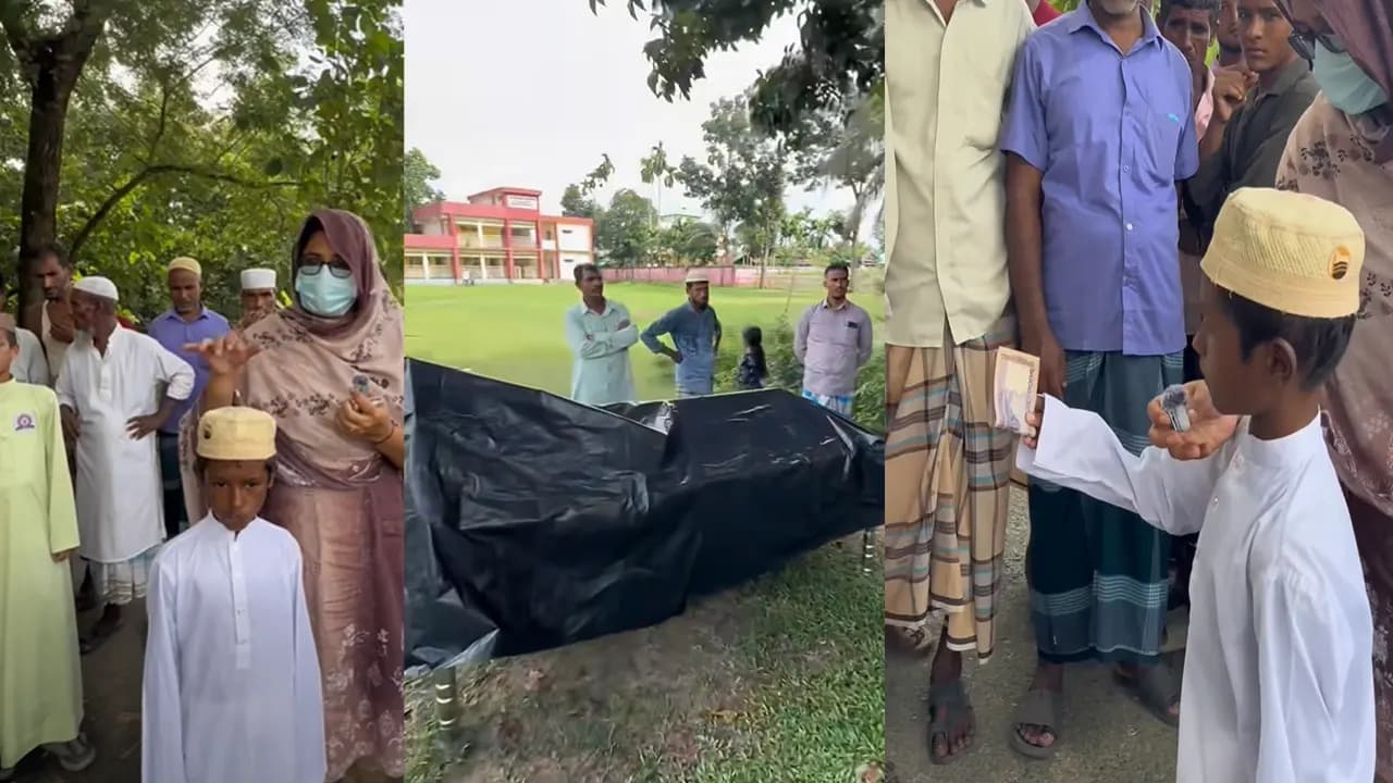 দাফনের আগে বাবার ঋণ শোধ, মরদেহ সামনে রেখে কাঁদতে কাঁদতে ক্ষমা চাইল শিশুরা