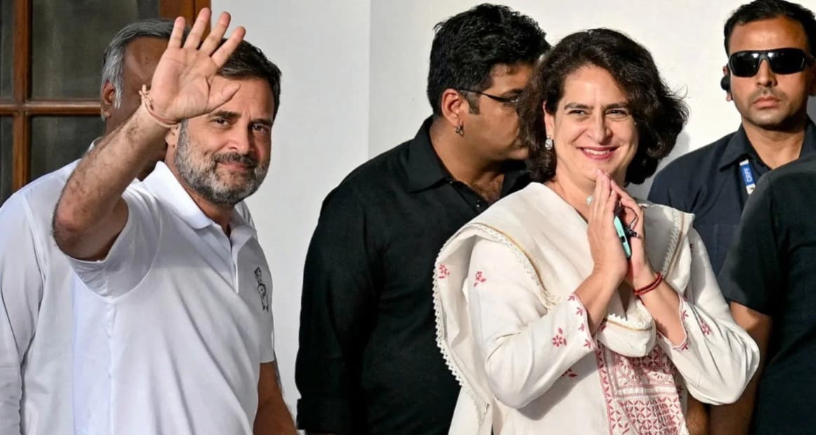 দিল্লিতে বিক্ষোভের পর রাহুল ও প্রিয়াঙ্কা গান্ধী আটক